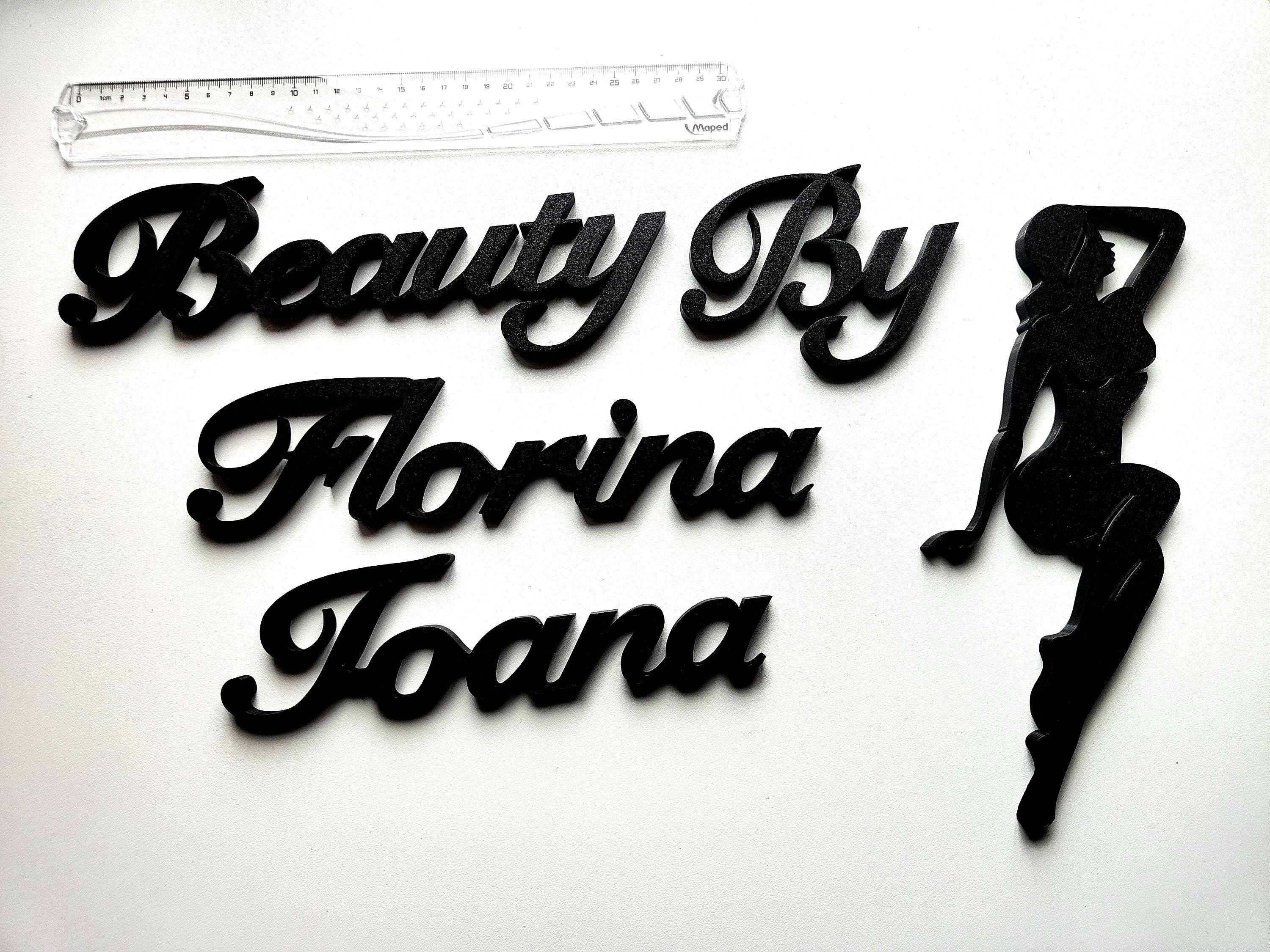 Custom text wall design with/without logo